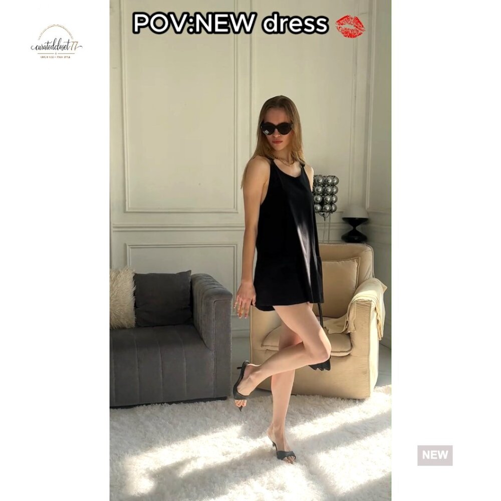 Sleeveless Mini Dress with Built-in Shorts, Cotton Spandex, Athletic Casual - Picture 7 of 7
